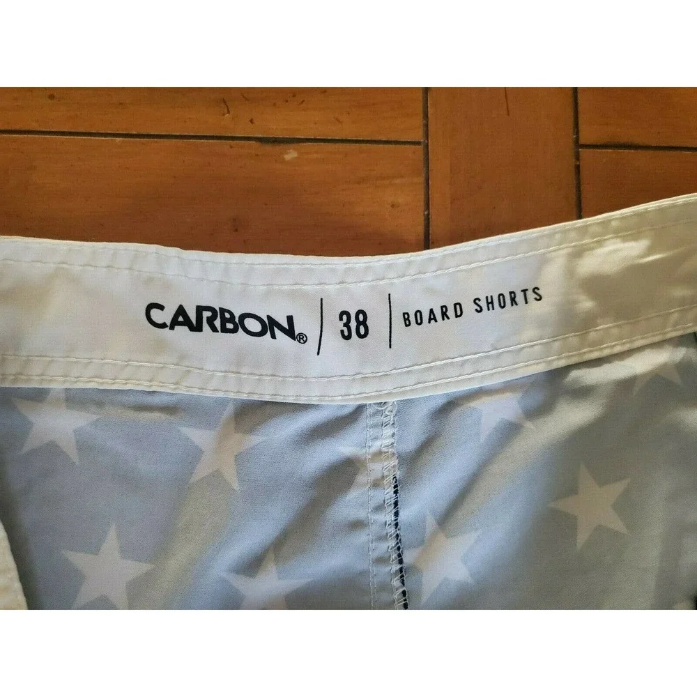 Carbon American Flag Board Shorts Sz 38